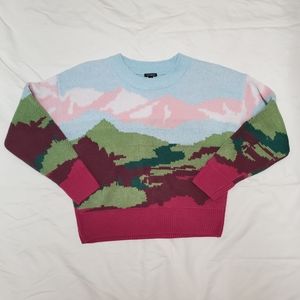 Wild Fable pastel mountain sweater